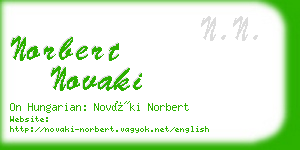 norbert novaki business card